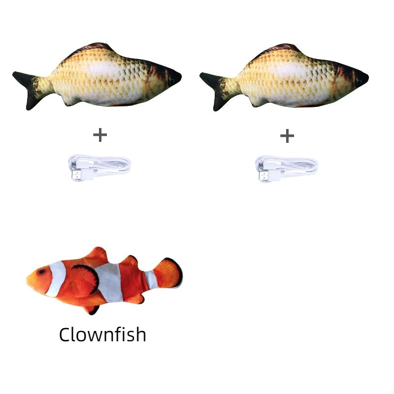 Electric Jumping Fish Simulation Toy for Cats Without Catnip