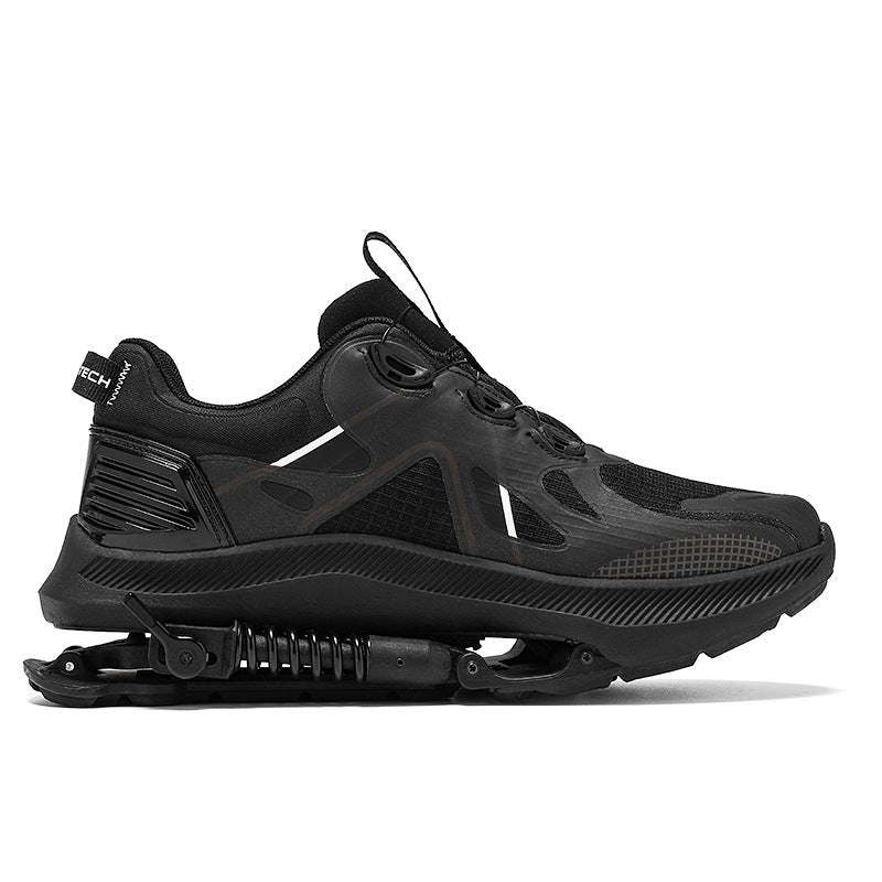 Black Tech Power Running Shoes, Lightweight & Marathon Ready