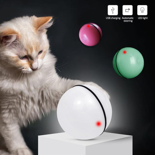 LED Laser Electronic Rolling Cat Toy Ball Interactive Pet Toy
