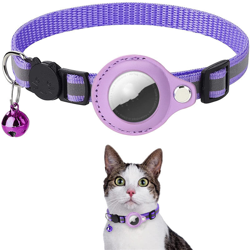 Waterproof Airtag Holder | Reflective Nylon Collar Case for Cats & Dogs
