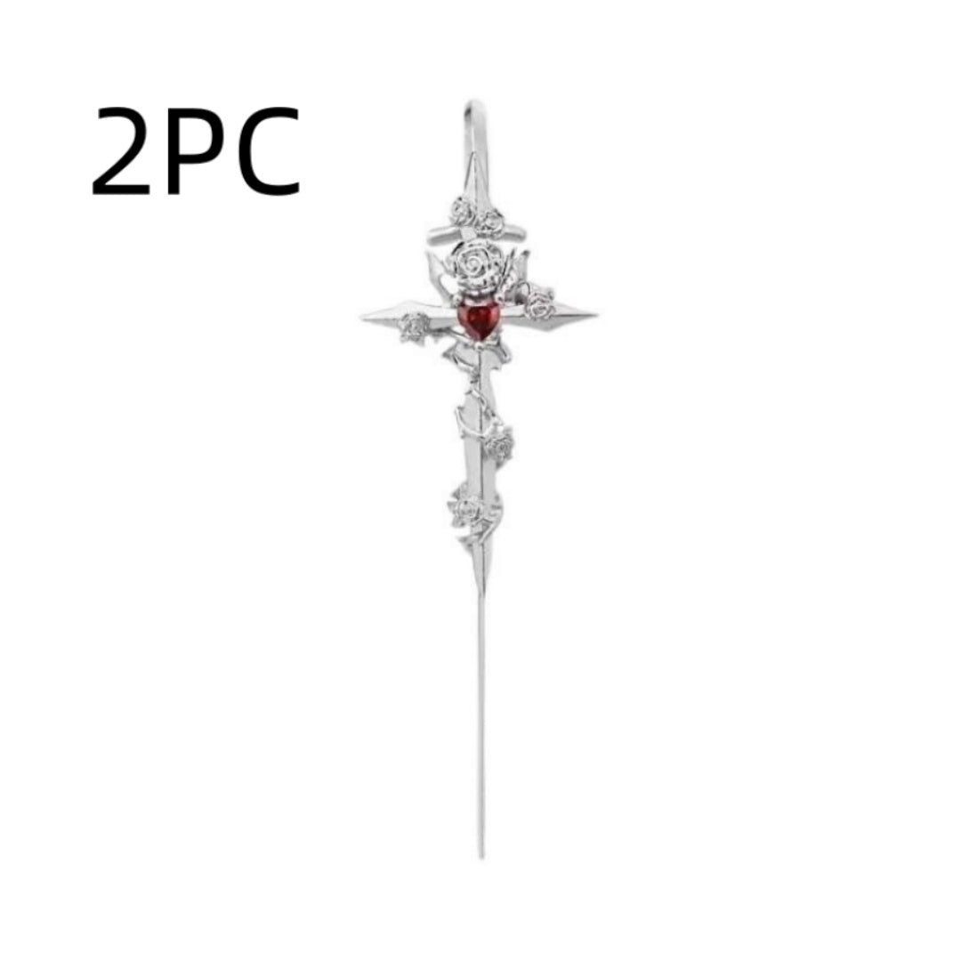 Creative Star & Moon Diamond Geometric Fashion Stud Earrings