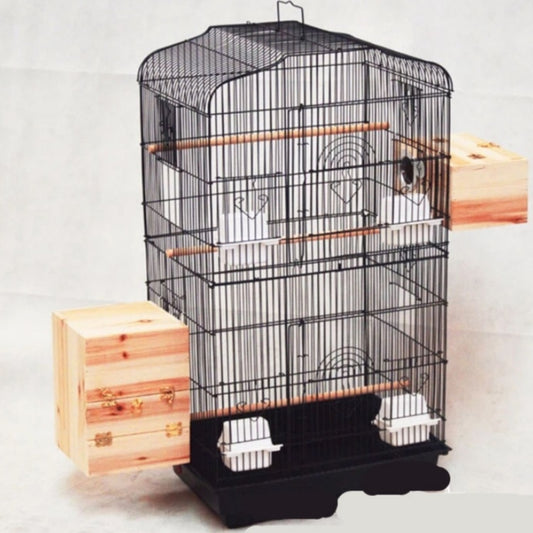 Portable Bird Cage Wire Parrot Cage for Travel & Pet Display