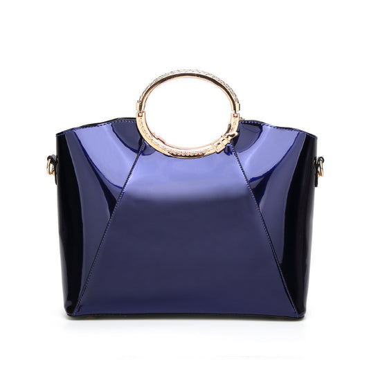 Elegant Korean-Style Bright Leather Handbag Bridal & Party Bag for Women